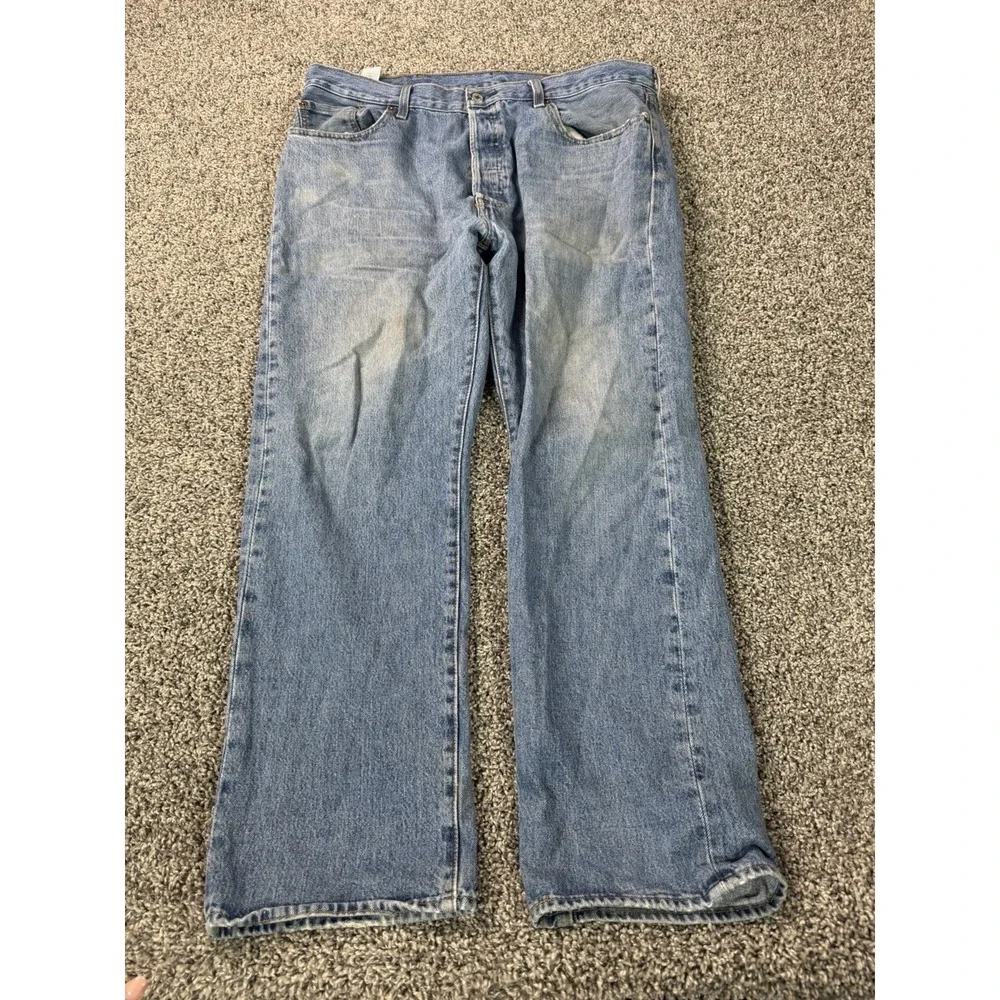 Levi's 501 Straight Fit Jeans Men's Size 38x30 Blue Button Fly